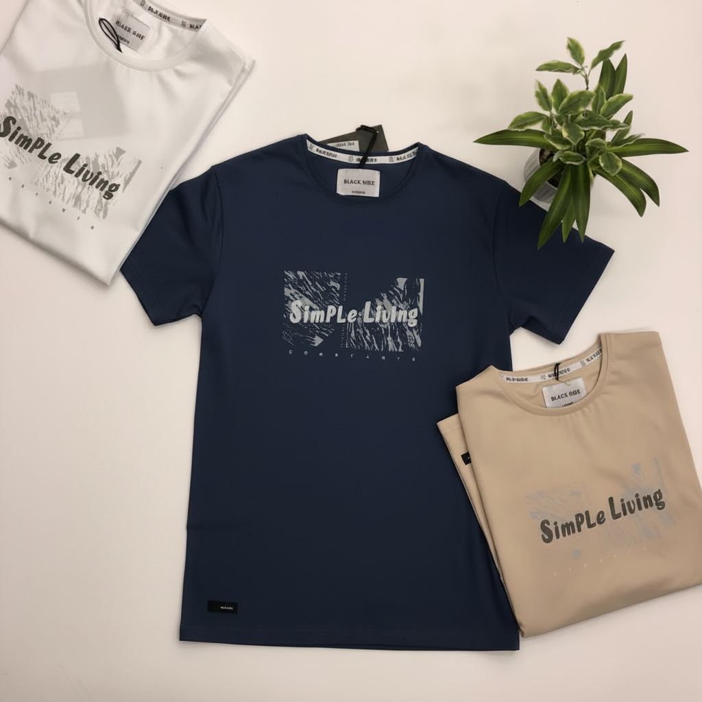 Crew Neck Graphic Tee - SimPLe Living