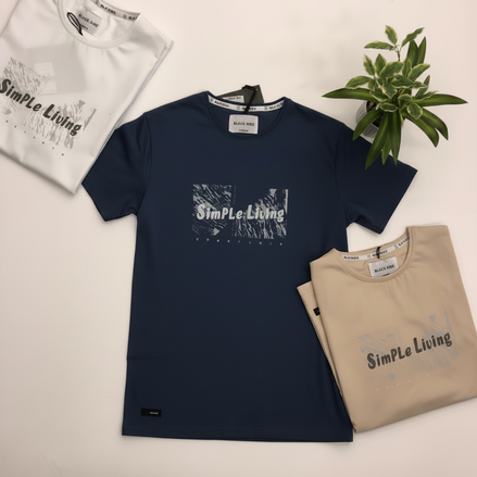 Crew Neck Graphic Tee - SimPLe Living